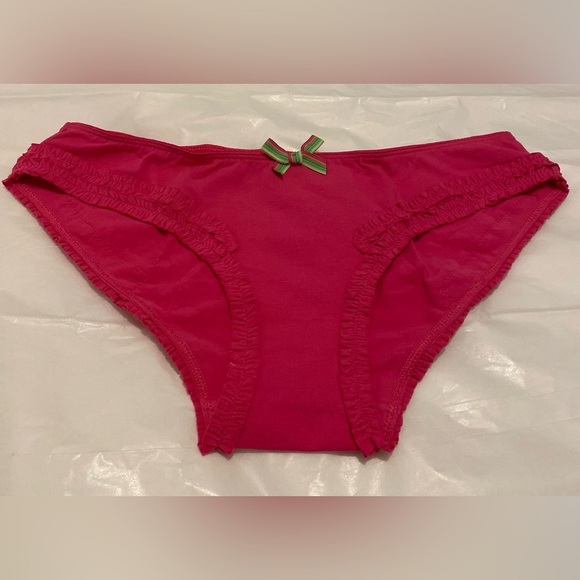 Victoria’s Secret Pink Y2K Ruffle Trim Bow Hiphugger Size M New Without Tag - Picture 1 of 6